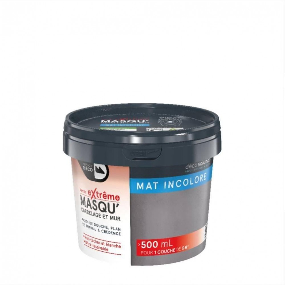 Vernis Masqu'carrelage et mur MAISON DECO, Incolore, 0.5 l