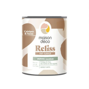 Vernis Reliss mat nuance, MAISON DECO, vernis incolore satiné, 1l