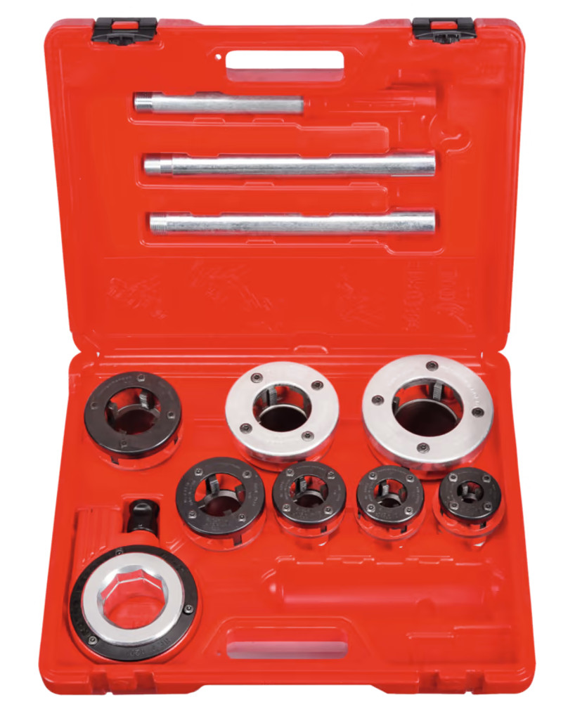 Mallette de 5 filières Super Cut BSPT R 3/8'' à 1,1/4'' ROTHENBERGER 070790X