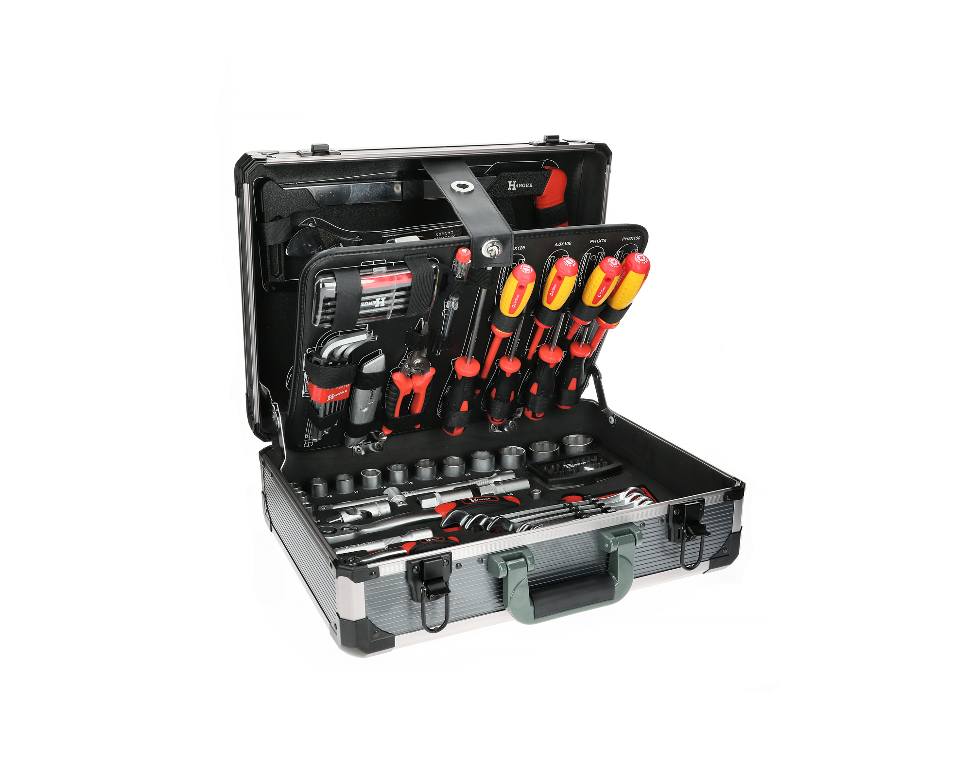 Mallette de maintenance professionnelle 121 outils HANGER 251009