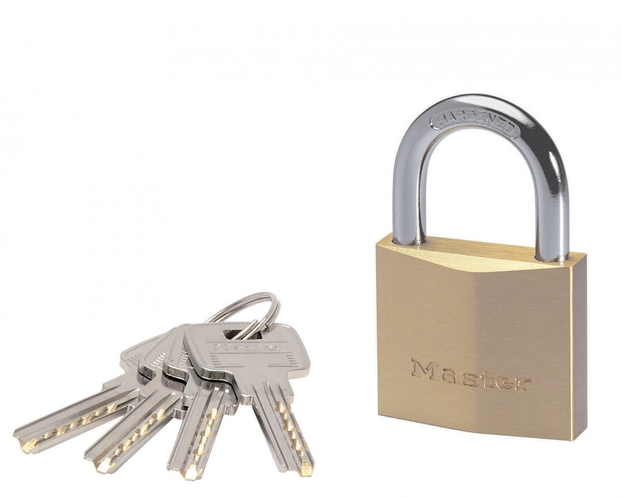 Master Lock 2940EURD Cadenas à Clé Extra Fin en Laiton, Doré, 6,2 x 4 x 1,6 cm