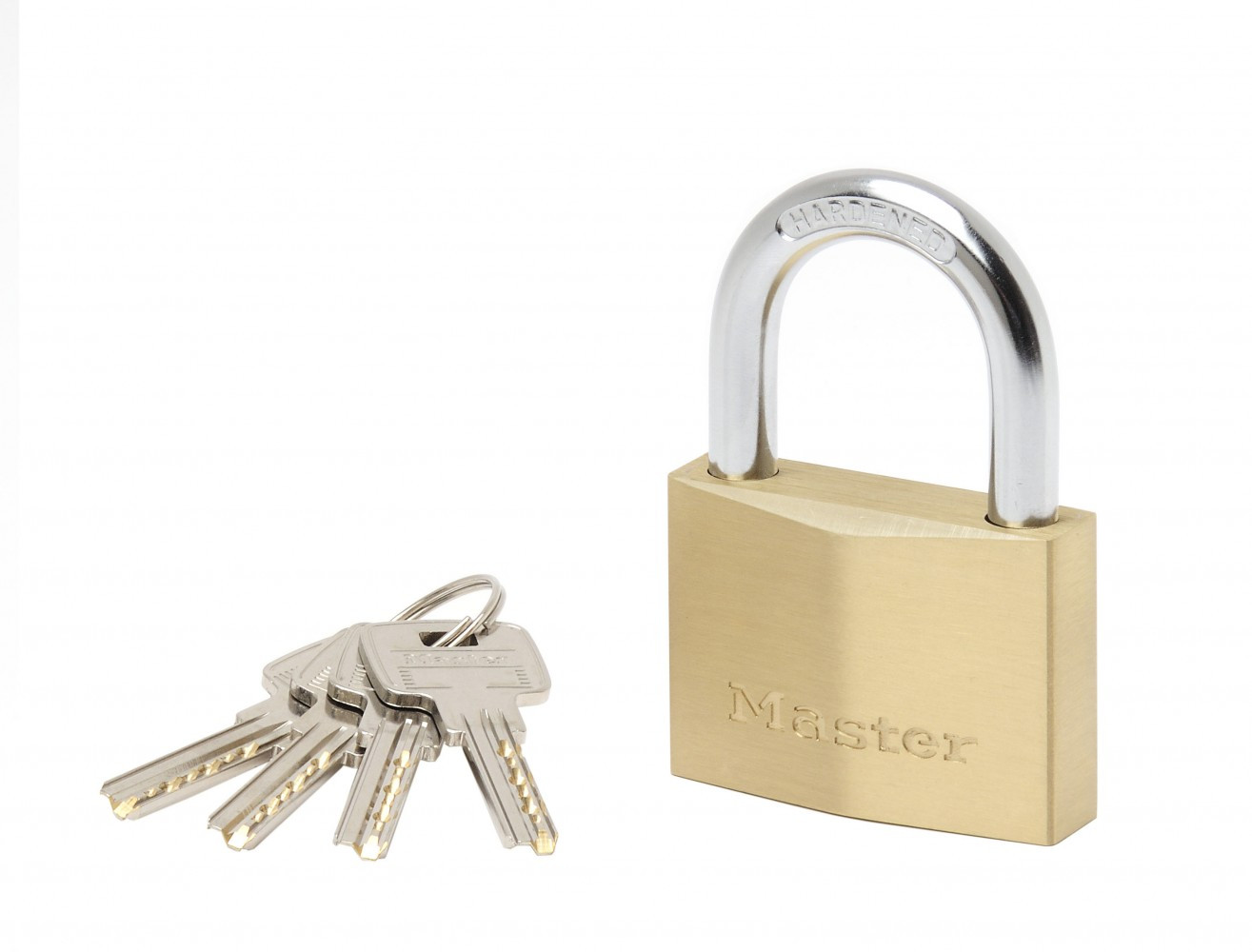 Master Lock 2960EURD Cadenas à Clé Extra Fin en Laiton, Doré, 8,8 x 6 x 2,1 cm