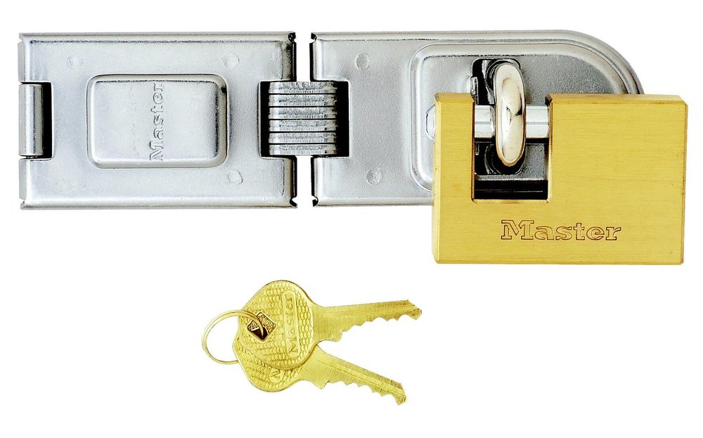 Porte-cadenas avec cadenas en acier cémenté, MASTER LOCK, 160 mm