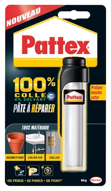 Mastic à réparer Epoxy tube de 64 g PATTEX 2668475