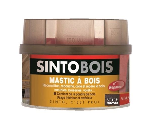 Mastic sans styrène SINTOBOIS chêne moyen 1000 ml SINTO 23712