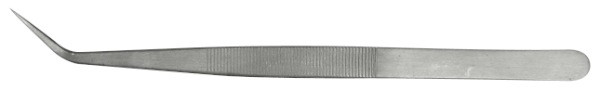 1 brucelle bec coudé pointu 150 mm