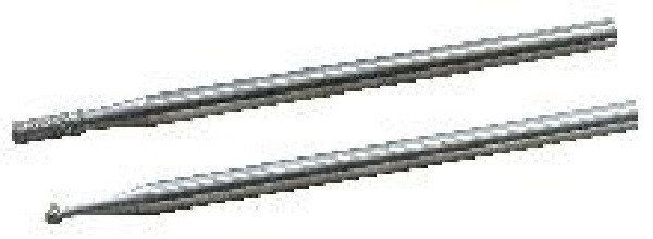 1 fraise diamantée cylindrique Ø 1,8 mm
