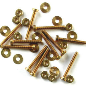 10 vis (10/20 mm) + 10 rondelles + 10 écrous Ø 2,5 mm