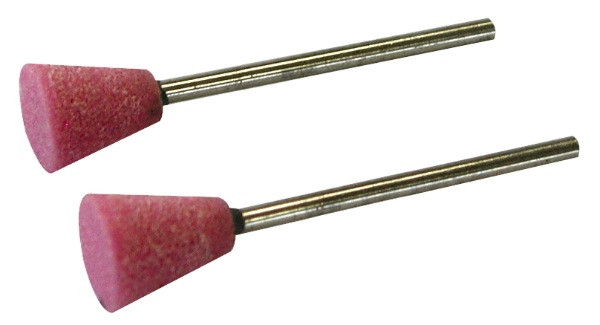 2 meules oxyde d'alumine conique inversée Ø 10 mm