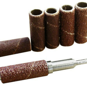 6 tambours abrasifs Ø 9 mm + support