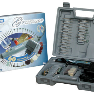 Graveur 24V en coffret avec 60 outils + Livret 24 pages de modèles