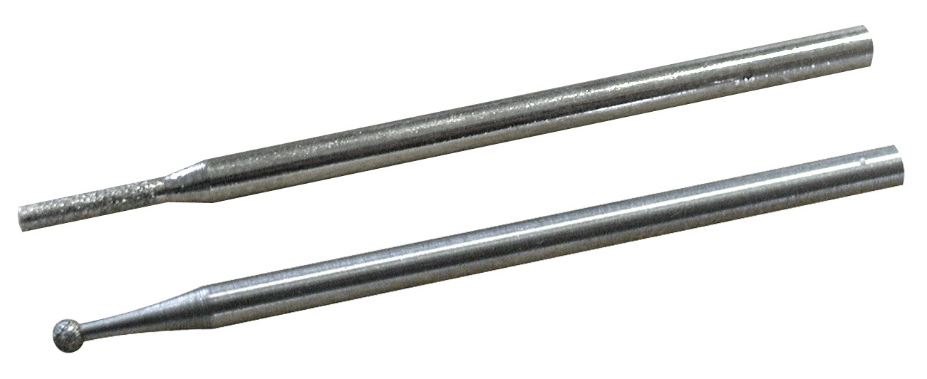 Lot de 2 fraises diamantées cylindriques 1,6/1,8 mm