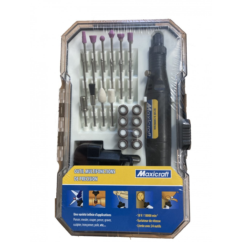 Outil rotatif multifonctions de précision 18 V - en coffret