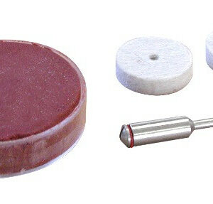 Pâte à polir + 1 feutre + porte-disques roue Ø 22 mm