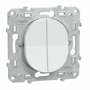 Mécanisme combiné va et vient et poussoir OVALIS 10 AX blanc SCHNEIDER ELECTRIC S320285