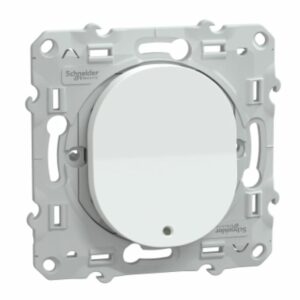 Mécanisme poussoir OVALIS à fermeture lumineux blanc LED bleu 250 V SCHNEIDER ELECTRIC S320276