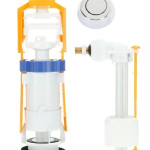 Mécanisme WC interrompable chromé + robinet flotteur standard GARIS W03-4500G
