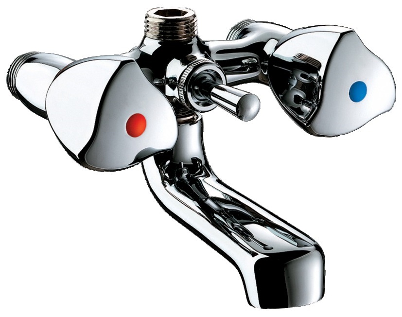 Mélangeur bain-douche bicommande M1/2'' avec bec fixe DELABIE D2410