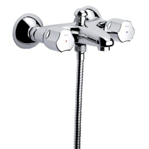 Mélangeur bain-douche NIAGARA N mural bicommande sans raccords ROCA A5A0269C00