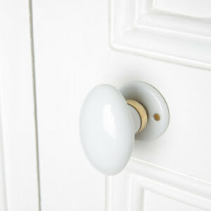 Bouton De Porte Porcelaine Porcelaine De Limoges Laitonné