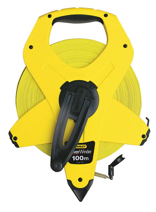 Mesure longue ruban 100 m x 12,7 mm fibre de verre PowerWinder STANLEY 2-34-777