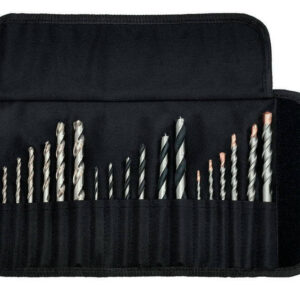 Assortiment de forets en étui souple, 20 pcs. pour perceuse