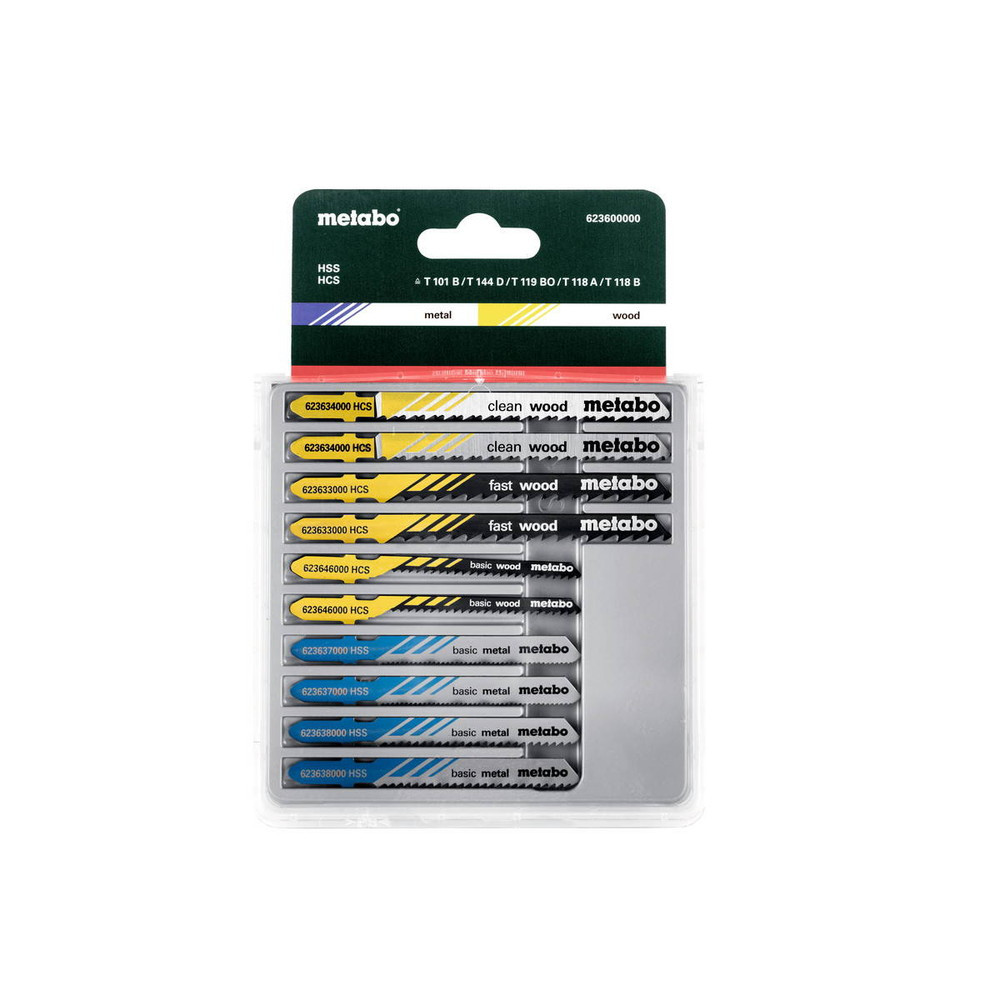 Assortiment de lames de scie sauteuse 3, B+M+plast. - 10 pièces