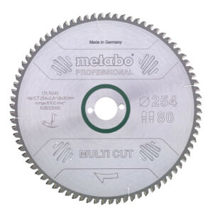Lame "Multi Cut" HW/CT 254x30,80FZ/TZ -5° pour scie circulaire