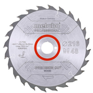 Lame Pro "Precision Cut Wood" HW/CT 216x30, 48 WZ -5° pour scie circulaire