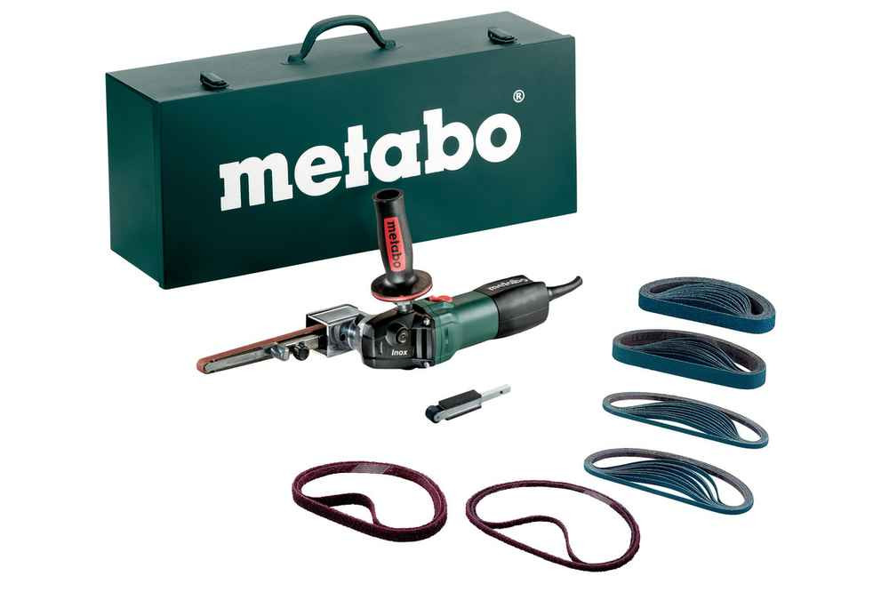 Lime à bande Inox BFE 9-20 - 950W - Coffret avec set d'accessoires