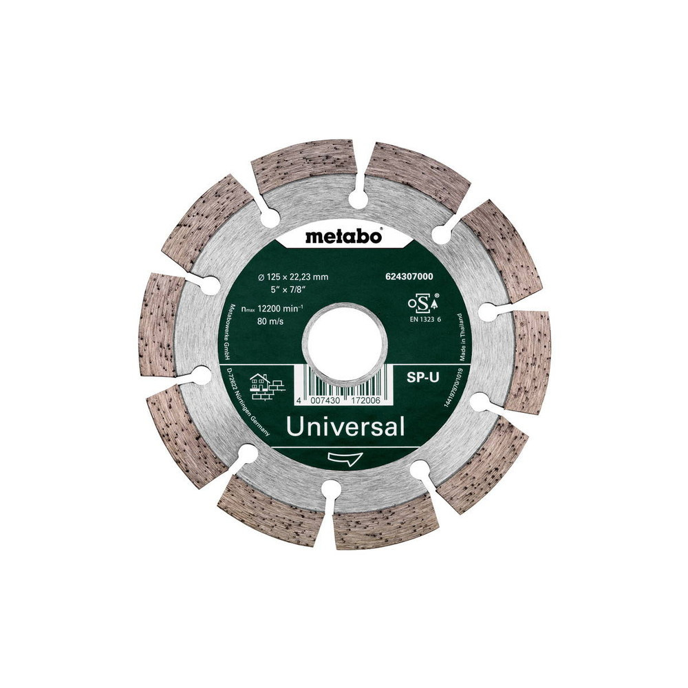 Meule de tronçonnage diamantée - SP - U - 125 x 22,23 mm