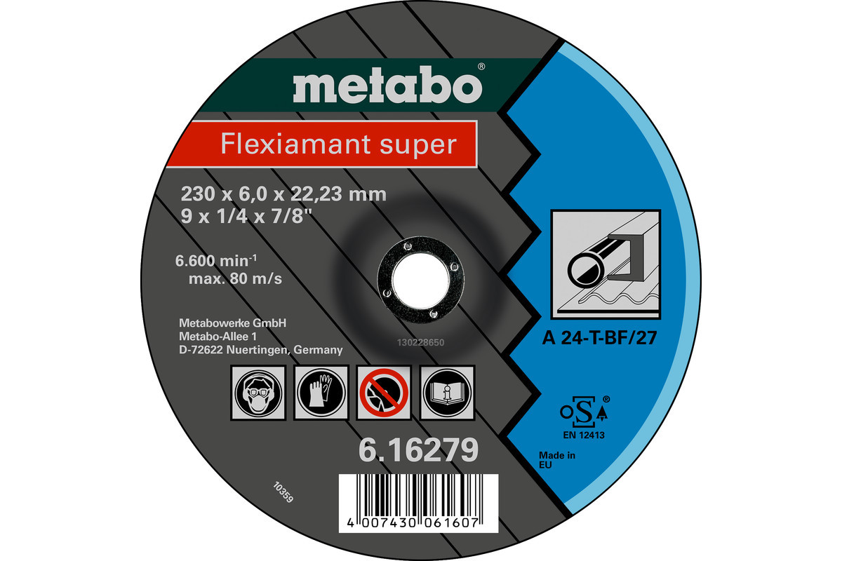 Meules d'ébarbage Flexiamant super 125x6,0x22,2 acier