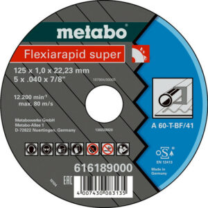 Meules de tronçonnage Flexiamant super 125x1,0x22,2 acier