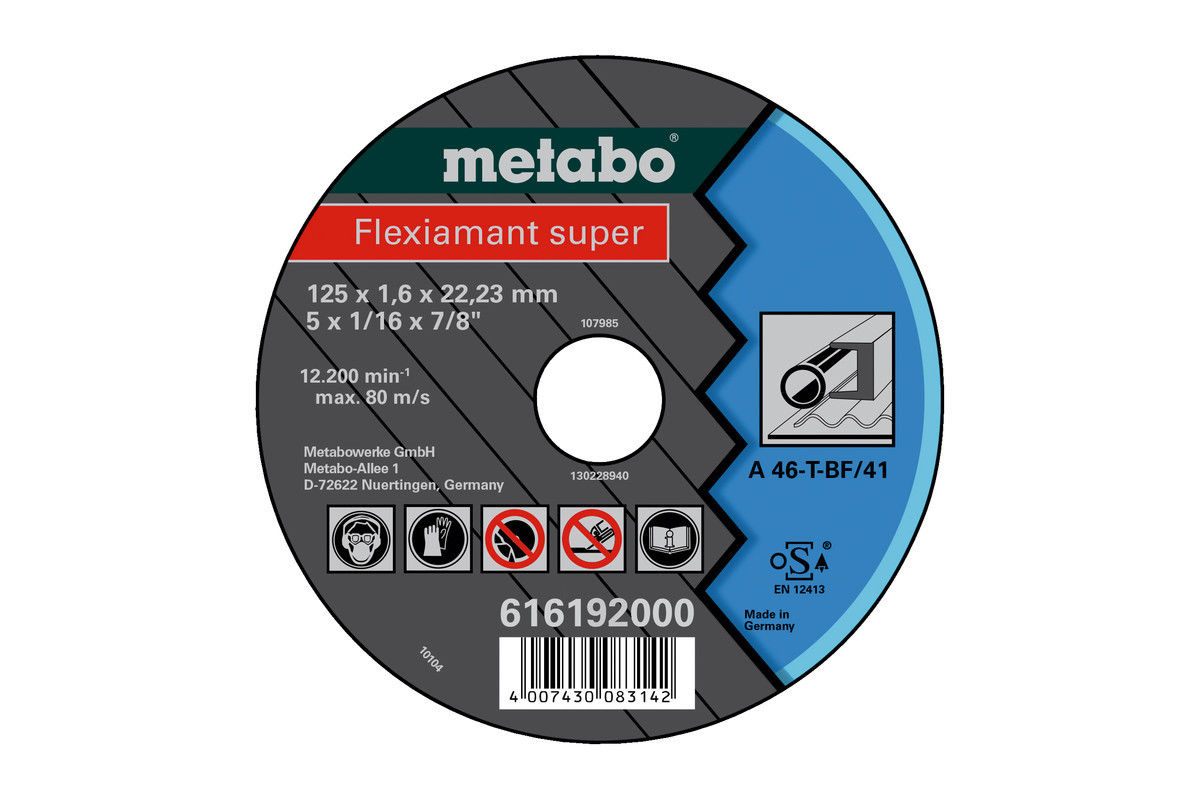 Meules de tronçonnage Flexiamant super 125x1,6x22,2 acier