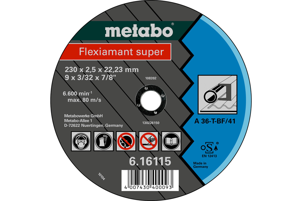 Meules de tronçonnage Flexiamant super 125x2,0x22,2 acier