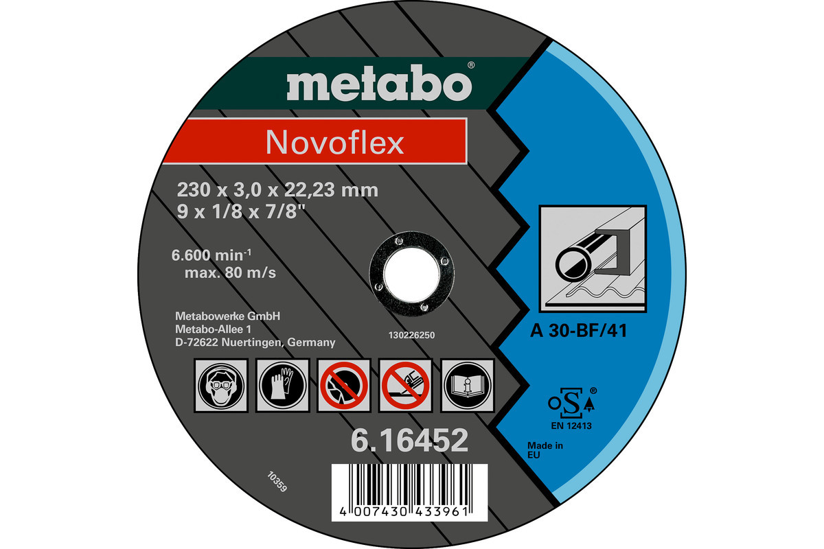 Meules de tronçonnage Novoflex 230x3,0x22,2 acier