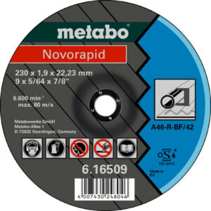 Meules de tronçonnage Novorapid 180x1,6x22,23 acier