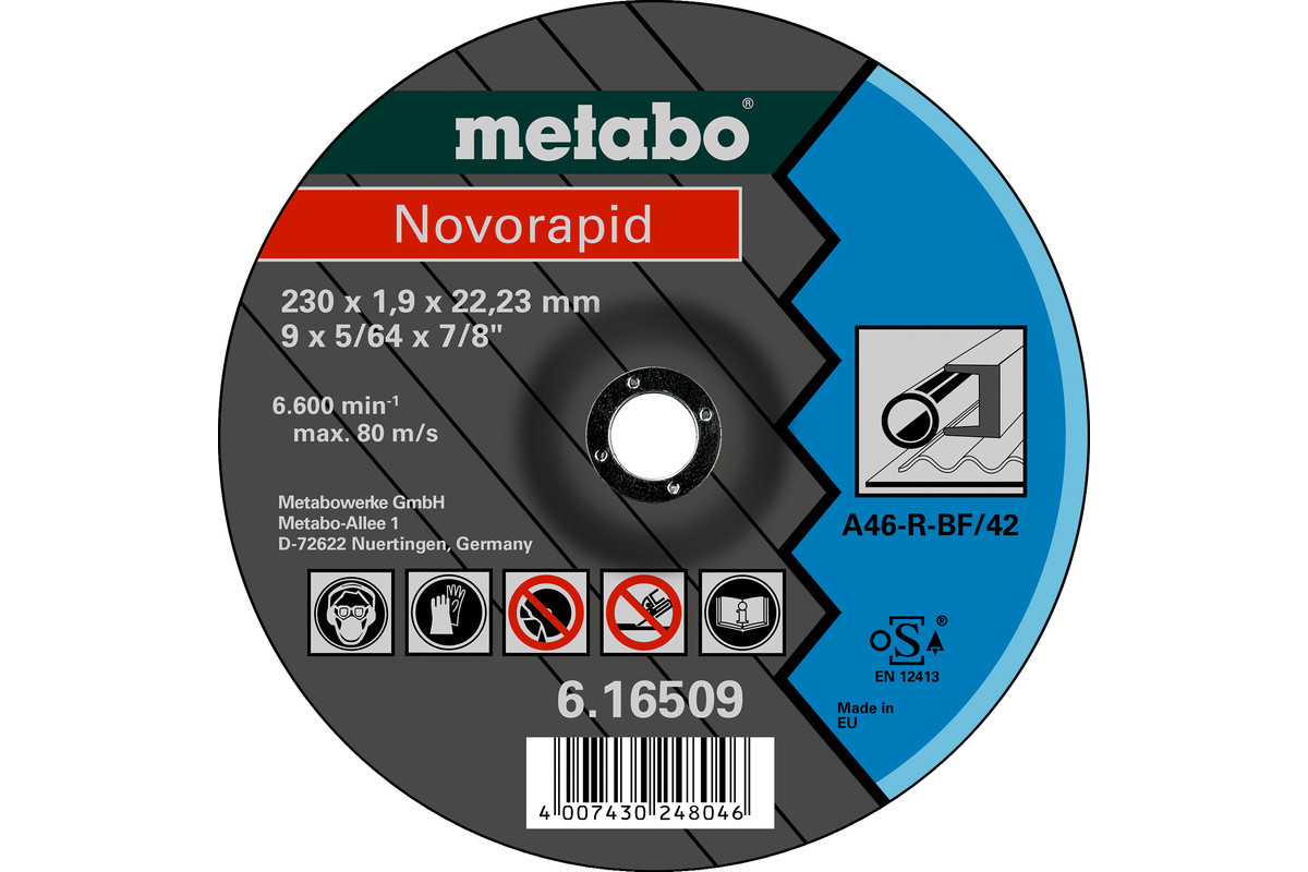 Meules de tronçonnage Novorapid 230x1,9x22,23 acier