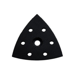 Patin perforé pour ponceuse à patin triangulaire, à bande auto-agrippante