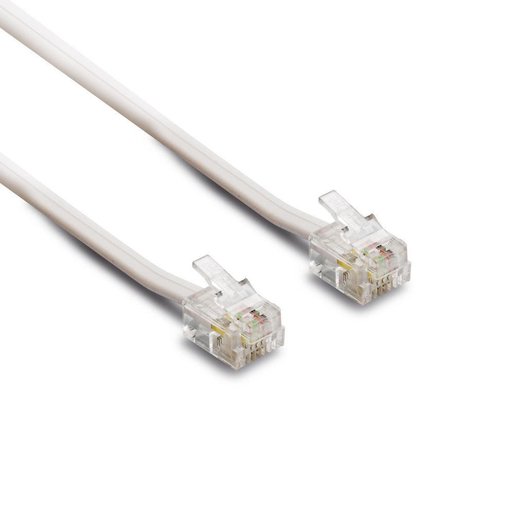 Câble téléphonique RJ11 pour modem, contacts dorés 10 m
