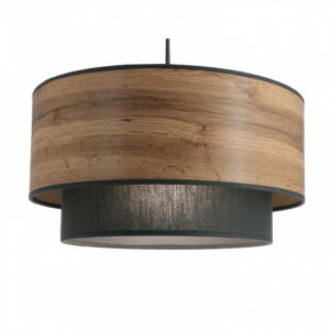 Suspension Stratos bosk, acier, diam.38 cm, E27, noir