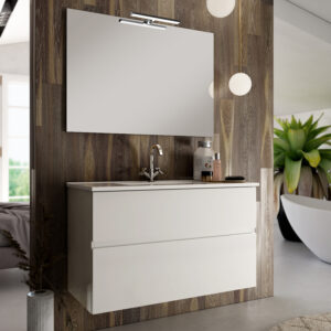 Meuble de salle de bain 70 cm simple vasque 2 tiroirs MIG MIG blanc COSYNEO NIZMIG70BLABLA