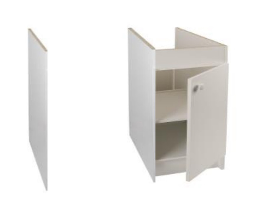 Meuble sous évier L1200 CONFORT 1 porte mélaminé blanc FRANKE 609799