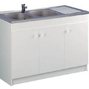 Meuble sous évier LIBERTY 1400x600 3 portes AQUARINE 200250