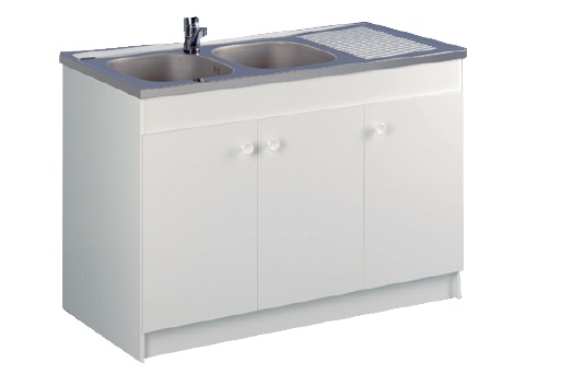 Meuble sous évier LIBERTY 1400x600 3 portes AQUARINE 200250