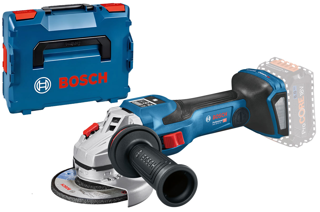 Meuleuse d'angle 18 V BITURBO GWS 18V-15 SC (sans batterie ni chargeur) en coffret L-BOXX BOSCH 06019H6100