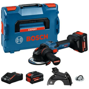 Meuleuse d'angle 18 V EXWS18V-15S Biturbo Brushless + 2 batteries 8 Ah EXBA18V-80 + chargeur + coffret L-BOXX BOSCH EXPERT 06019M6003