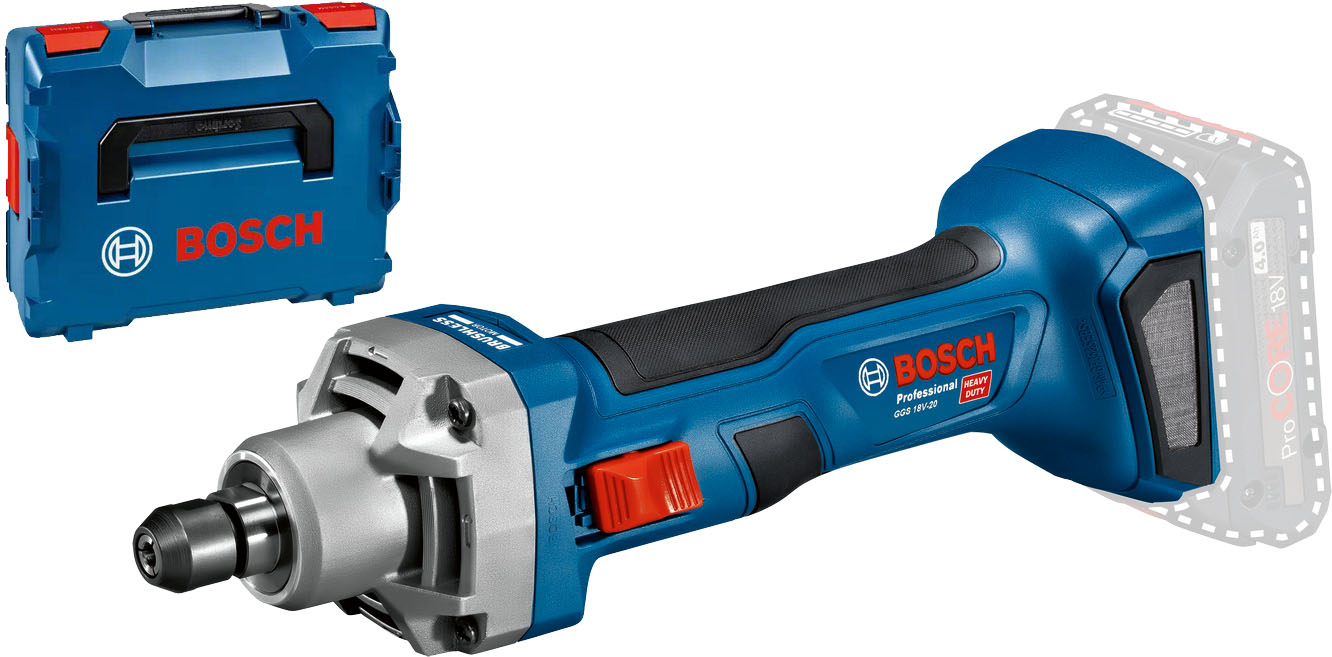 Meuleuse droite 18 V GGS 18V-20 Professionnal (sans batterie ni chargeur) + coffret L-BOXX BOSCH 06019B5400