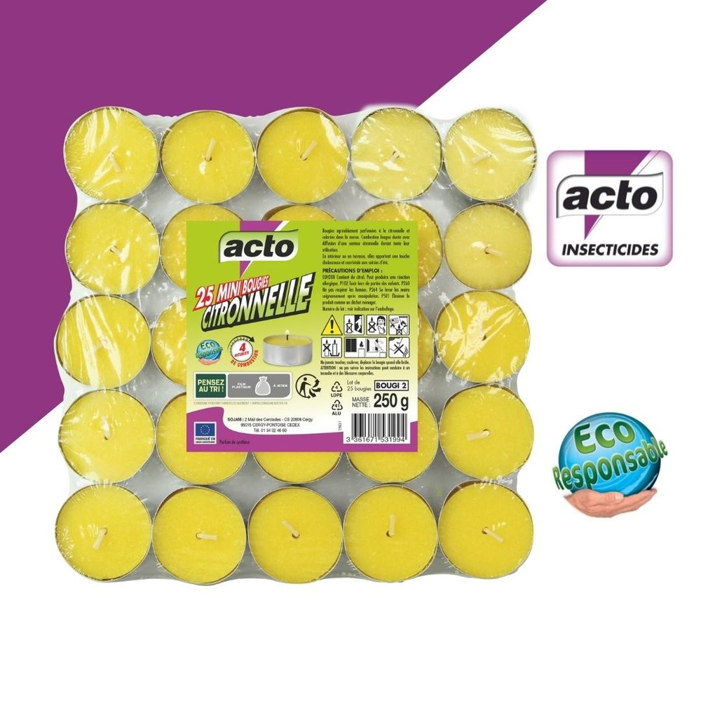 Mini bougies citronnelle
