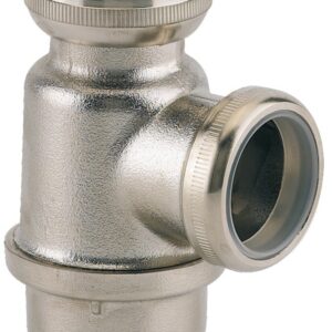 Mini siphon de lavabo sortie D32 laiton nickelé mat VALENTIN 00 150300 008 00
